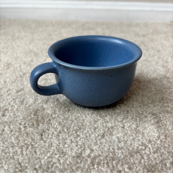 Dansk Vintage Mesa Sky Blue Set of 4 Small Ceramic Coffee or Tea Mugs KW Japan - Picture 6 of 11